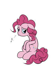 Size: 2480x3507 | Tagged: safe, artist:plainoasis, pinkie pie, earth pony, pony, g4, female, floppy ears, mare, simple background, solo, transparent background, whistling