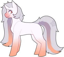 Size: 791x705 | Tagged: safe, artist:shortbred, oc, oc only, oc:taff, pony, unicorn, blank flank, feral, horn, solo