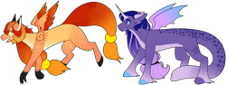 Size: 2200x827 | Tagged: safe, artist:shortbred, oc, oc only, oc:taffkid, draconequus, hybrid, pony, feral