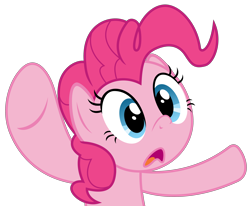 Size: 4234x3485 | Tagged: safe, artist:sketchmcreations, pinkie pie, earth pony, pony, g4, my little pony: friendship is magic, season 6, the gift of the maud pie, awestruck, female, looking at something, mare, open mouth, simple background, transparent background, vector