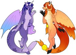 Size: 1401x1012 | Tagged: safe, artist:shortbred, oc, oc:taffkid, draconequus, hybrid, pony, anthro