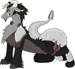 Size: 1094x1016 | Tagged: safe, artist:shortbred, oc, oc only, draconequus, fusion:discord, fusion:king sombra, simple background, solo, transparent background