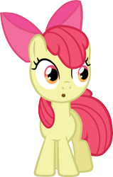 Size: 5364x8410 | Tagged: safe, artist:poniesfromheaven, apple bloom, earth pony, pony, g4, :o, apple bloom's bow, bow, female, filly, foal, hair bow, open mouth, simple background, solo, transparent background, vector