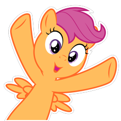 Size: 3000x2990 | Tagged: safe, artist:sollace, derpibooru exclusive, scootaloo, pegasus, pony, crusaders of the lost mark, g4, my little pony: friendship is magic, .svg available, cute, female, filly, foal, simple background, solo, transparent background, vector