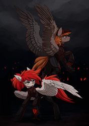 Size: 2480x3508 | Tagged: safe, artist:koviry, oc, oc only, oc:unnamed pegasus, pegasus, pony, fallout equestria, commission