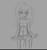 Size: 791x841 | Tagged: safe, artist:tjpones, wallflower blush, human, equestria girls, g4, belly, belly button, female, gray background, grayscale, looking at you, monochrome, simple background, sketch, solo