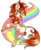 Size: 2050x2500 | Tagged: safe, artist:lacedharlot, autumn blaze, kirin, g4, my little pony: friendship is magic, sounds of silence, awwtumn blaze, cute, fangs, female, happy, looking up, open mouth, rainbow, simple background, solo, transparent background