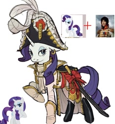 Size: 967x1041 | Tagged: safe, artist:dinakisss, rarity, pony, unicorn, g4, clothes, female, horn, lidded eyes, looking at you, mare, military uniform, solo, uniform