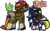 Size: 589x361 | Tagged: safe, artist:sexygoatgod, oc, oc only, oc:electric ozone, oc:lucky buck, pegasus, pony, chibi, duo, female, male, mare, simple background, stallion, transparent background, wings