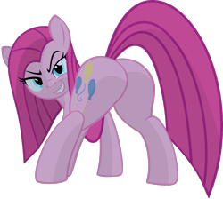 Size: 1152x1033 | Tagged: safe, artist:retroponybro, pinkie pie, earth pony, pony, g4, balloonbutt, base used, butt, female, grin, inkscape, looking at you, looking back, looking back at you, mare, pinkamena diane pie, plot, show accurate, simple background, smiling, smiling at you, transparent background, vector