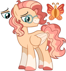 Size: 1619x1741 | Tagged: safe, artist:strawberry-spritz, oc, oc only, unnamed oc, pegasus, pony, g4, base used, coat markings, colored hooves, colored wings, colored wingtips, commission, cream wingtips, facial markings, folded wings, glasses, hooves, lidded eyes, looking down, male, male oc, mismatched hooves, multicolored hooves, multicolored mane, multicolored tail, next generation, offspring, parent:fluttershy, parent:sunburst, parents:flutterburst, pegasus oc, profile, round glasses, show accurate, simple background, smiling, snip (coat marking), socks (coat markings), solo, stallion, stallion oc, standing, tail, teal eyes, transparent background, turned head, two toned wings, wavy mane, wavy tail, wings, yellow coat