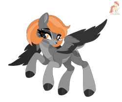 Size: 1862x1555 | Tagged: safe, artist:r4hucksake, oc, oc only, oc:nectarine, deer, deer pony, original species, peryton, colored hooves, colored wings, female, hooves, simple background, solo, transparent background, two toned wings, wings