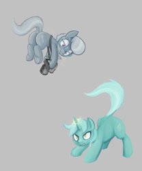 Size: 1000x1200 | Tagged: safe, artist:darkdoomer, lyra heartstrings, silver spoon, earth pony, pony, unicorn, g4, butt, camera, cute, dock, duo, female, filly, foal, glasses, horn, magic, magma.com, mare, plot, silverbetes, simple background, tail, telekinesis, underhoof