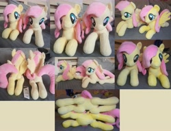 Size: 9412x7178 | Tagged: safe, reesee, symbiote studios, fluttershy, pegasus, pony, g4, absurd resolution, collage, cute, female, indoors, irl, mare, photo, plushie