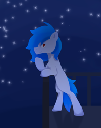 Size: 1260x1603 | Tagged: safe, artist:cotarsis, oc, oc:aurora ise, pony, looking at you, night, solo, stars