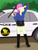 Size: 2160x2880 | Tagged: safe, artist:gibsterboy5, bon bon, sweetie drops, human, equestria girls, g4, adorasexy, arm behind head, baton, belt, black shoes, black skirt, black underwear, boots, bra, breasts, busty bon bon, car, cleavage, clothes, complex background, eyes closed, female, gun, handgun, high heel boots, high heels, high res, holster, leather, leather boots, leather skirt, miniskirt, outdoors, patch, platform boots, platform heels, platform shoes, police, police baton, police car, police officer, police uniform, seductive, seductive pose, sexy, shirt, shoes, skirt, smiling, smiling at you, solo, spread legs, spreading, standing, stiletto heels, tree, two toned hair, underwear, vector background, weapon