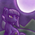 Size: 1000x1000 | Tagged: safe, artist:rosa ushiromiya, limestone pie, earth pony, pony, g4, female, mare, moon, night, outdoors, sitting, solo