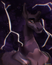 Size: 2000x2500 | Tagged: safe, artist:universalevil, oc, oc only, alicorn, lightning, solo