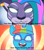 Size: 1920x2160 | Tagged: safe, derpibooru exclusive, edit, edited screencap, editor:redholm, screencap, allura, comet (g5), auroricorn, big cat, leopard, g5, my little pony: tell your tale, rainbows rollercoasters and the hopalottas, leak, spoiler:g5, spoiler:my little pony: tell your tale, female, glasses, hypnosis, hypnotized, male, meme, mind control