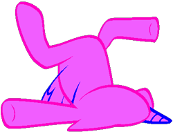 Size: 409x313 | Tagged: safe, artist:kharmacal, anatomically incorrect, base, faceplant, free to use, incorrect leg anatomy, legs don't bend like that, solo