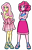 Size: 2338x3600 | Tagged: safe, artist:artemis-polara, fluttershy, pinkie pie, human, equestria girls, equestria girls specials, g4, my little pony equestria girls: spring breakdown, bare shoulders, choker, clothes, commission, cruise concert outfit, dress, feet, jewelry, midriff, open-toed shoes, ring, sandals, shirt, simple background, skirt, sleeveless, toe ring, toenails, toes, transparent background