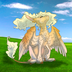 Size: 3000x3000 | Tagged: safe, artist:pjj0, oc, oc only, pegasus, pony, female, leonine tail, mare, microsoft, microsoft windows, outdoors, sitting, solo, tail, unshorn fetlocks, windows xp