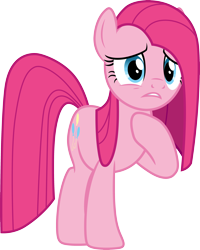 Size: 3000x3745 | Tagged: safe, artist:cloudy glow, pinkie pie, earth pony, pony, g4, my little pony: friendship is magic, yakity-sax, female, mare, pinkamena diane pie, sad, simple background, solo, transparent background, vector