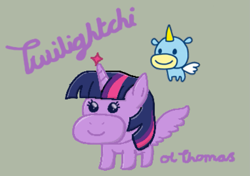 Size: 901x635 | Tagged: safe, twilight sparkle, alicorn, g4, beady eyes, crossover, female, mare, silly, simple background, simplistic art style, solo, tamagotchi, twilight sparkle (alicorn)