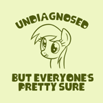 Size: 1048x1048 | Tagged: safe, artist:mosssong, derpy hooves, pegasus, pony, g4, green background, meme, simple background, solo, text