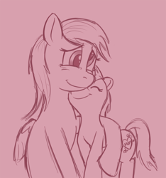 Size: 800x856 | Tagged: artist needed, safe, derpy hooves, dinky hooves, pegasus, unicorn, g4, cute, daaaaaaaaaaaw, equestria's best mother, foal, horn, monochrome, redscale