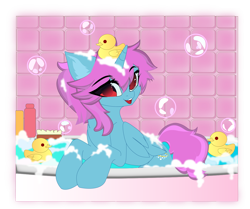 Size: 4809x4026 | Tagged: safe, artist:烈日之心, oc, oc only, oc:柒染, alicorn, bird, duck, alicorn oc, bathroom, horn, wings