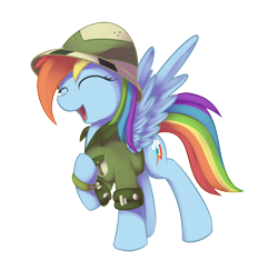 Size: 2440x2386 | Tagged: safe, artist:dusthiel, daring do, rainbow dash, pegasus, pony, g4, my little pony: friendship is magic, stranger than fan fiction, backwards cutie mark, clothes, cosplay, costume, cute, dashabetes, female, hat, mare, pith helmet, rainbow dash always dresses in style, shirt, simple background, solo, transparent background