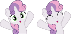 Size: 1759x856 | Tagged: safe, artist:sollace, derpibooru exclusive, sweetie belle, pony, unicorn, crusaders of the lost mark, g4, my little pony: friendship is magic, .svg available, adorabelle, cute, female, filly, foal, horn, ocbetes, simple background, solo, svg, transparent background, vector