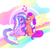 Size: 2500x2391 | Tagged: safe, artist:catponything, izzy moonbow, sunny starscout, alicorn, pony, unicorn, g5, duo, female, holding hooves, horn, lesbian, race swap, rainbow, ship:moonscout, shipping, sitting, sunnycorn