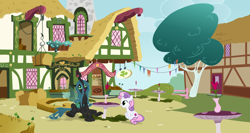 Size: 2030x1076 | Tagged: artist needed, safe, anonymous artist, artist:gwennie-chan, artist:konylice, artist:spier17, queen chrysalis, sweetie belle, changeling, changeling queen, pony, unicorn, cafe, chrysa-belle, crack shipping, cute, cutealis, date, diasweetes, duo, female, filly, foal, horn, lesbian, looking at each other, looking at someone, open mouth, open smile, shipping, sitting, smiling, smiling at each other, table