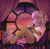 Size: 3072x2982 | Tagged: safe, artist:pearlyiridescence, cocoa candy, unicorn, anthro, unguligrade anthro, g4, book, bookshelf, clothes, female, horn, mare, messy mane, panties, pillow, reading, shirt, sitting, solo, sunset, underwear, window