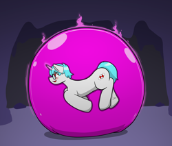 Size: 900x765 | Tagged: safe, artist:defilerzero, oc, oc only, oc:minty candy, pony, unicorn, blushing, bondage, cave, encasement, horn, magic, open mouth, open smile, sequence, slime, smiling, solo, story included