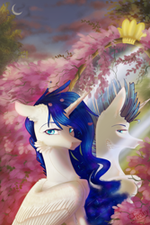 Size: 2000x3000 | Tagged: safe, artist:fasutell-a, oc, oc only, alicorn, pony, female, flower, mare, mirror, outdoors, solo