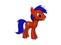 Size: 577x433 | Tagged: safe, artist:ramirocalderoniv, pony, unicorn, 3d, horn, nation ponies, north korea, ponified, simple background, solo, transparent background