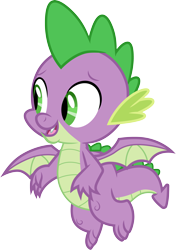 Size: 3000x4257 | Tagged: safe, artist:cloudy glow, spike, dragon, g4, my little pony: friendship is magic, season 8, the hearth's warming club, cute, flying, happy, male, open mouth, open smile, simple background, smiling, solo, spikabetes, transparent background, vector