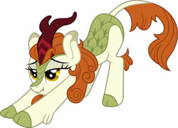 Size: 7974x5738 | Tagged: safe, artist:firlin123, autumn blaze, kirin, g4, .svg available, absurd resolution, female, iwtcird, meme, scrunchy face, simple background, solo, svg, transparent background, vector