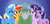 Size: 1500x711 | Tagged: safe, artist:vomitvomiting, starlight glimmer, sunset shimmer, trixie, twilight sparkle, oc, oc:anon, human, pony, g4, drawthread, gradient background, group, hat, lidded eyes, requested art, wizard hat