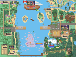 Size: 6390x4785 | Tagged: safe, pony, pony town, camphoover, map, no pony, okanagan lake, pony town events, vanhoover pony expo, vanhoover pony expo 2025