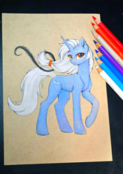 Size: 2396x3396 | Tagged: safe, artist:sierraex, oc, oc only, oc:storyteller, pony, unicorn, horn, not trixie, solo, traditional art, unicorn oc