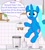 Size: 2081x2322 | Tagged: safe, artist:memeartboi, pony, unicorn, g4, bathroom, but why, calling, empty toilet paper spool, female, heart, heart cutiemark, horn, imminent flush, implied pooping, indoors, mare, mother, nervous, nicole watterson, open mouth, plunger, ponified, sitting, sitting on toilet, solo, speech bubble, text, the amazing world of gumball, toilet, toilet humor, toilet paper roll, toilet paper tube, trash can, unicorn horn, worried