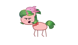 Size: 1192x698 | Tagged: safe, artist:ufolronman, oc, oc:melonlicious, unicorn, horn, stick pony