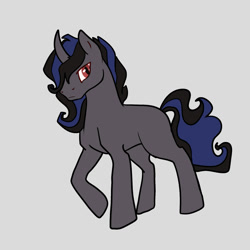 Size: 2000x2000 | Tagged: safe, artist:amanecerlobo, oc, umbrum, unicorn, horn, male, offspring, parent:king sombra, parent:radiant hope, parents:hopebra, stallion