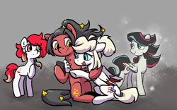 Size: 1920x1200 | Tagged: safe, artist:brella, oc, earth pony, pegasus, pony, china, nation ponies, ponified, tiktok, united states, xiaohongshu