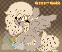 Size: 2383x2000 | Tagged: safe, artist:ladylullabystar, oc, oc:crescent cookie, pegasus, pony, female, mare, solo