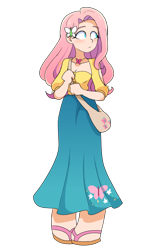 Size: 1600x2400 | Tagged: safe, artist:annazeee, fluttershy, human, g4, clothes, female, humanized, jewelry, necklace, simple background, solo, transparent background